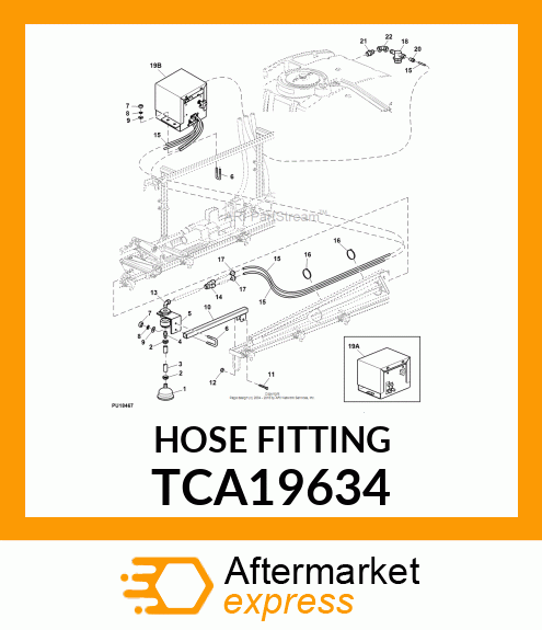 FITTING, 1/4 TUBE X 3/8 TUBE Y TCA19634