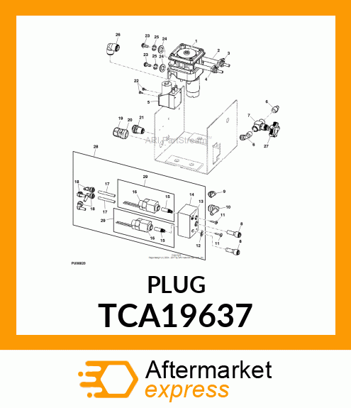 FITTING, 1/4 TUBE COLLETT TCA19637