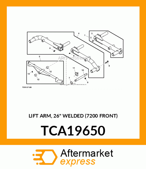 LIFT ARM, 26" WELDED (7200 FRONT) TCA19650