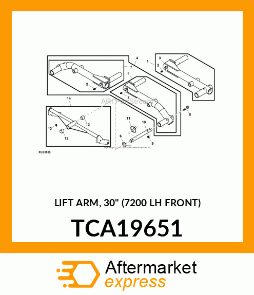 LIFT ARM, 30" (7200 LH FRONT) TCA19651