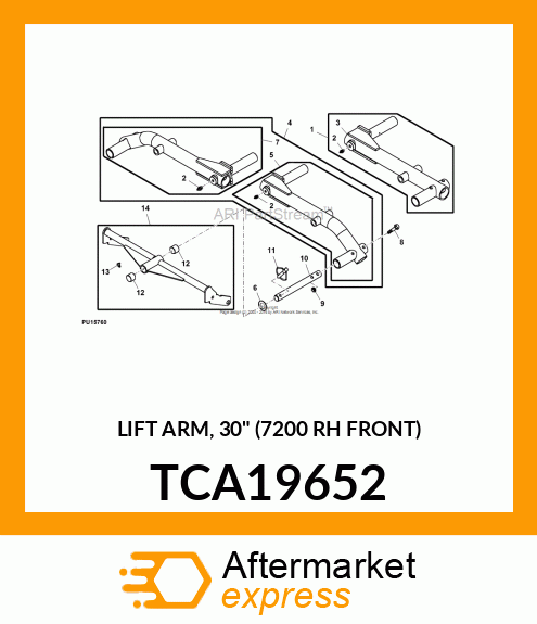 LIFT ARM, 30" (7200 RH FRONT) TCA19652