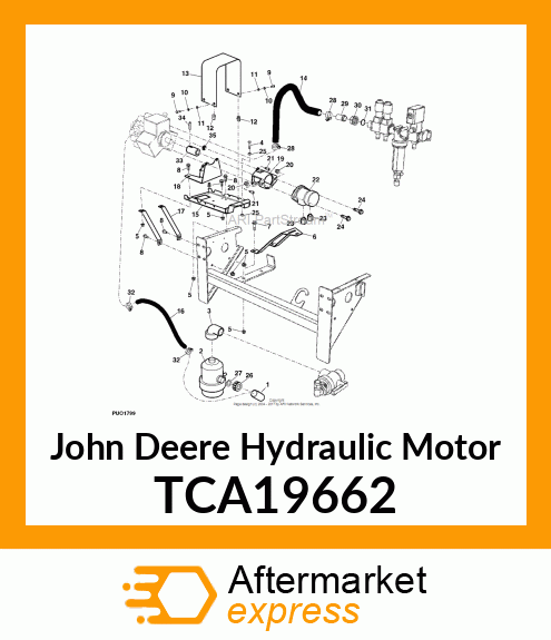 MOTOR, HYDRAULIC W/KEY TCA19662