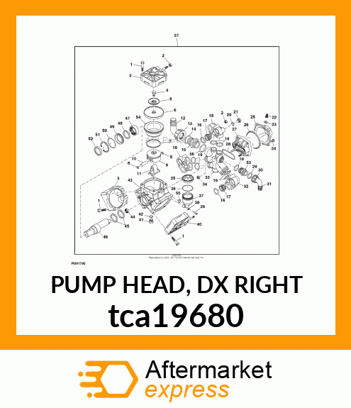 PUMP HEAD, DX RIGHT tca19680