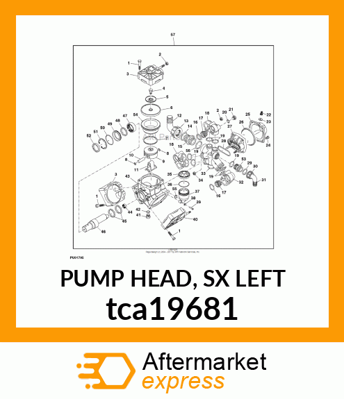 PUMP HEAD, SX LEFT tca19681