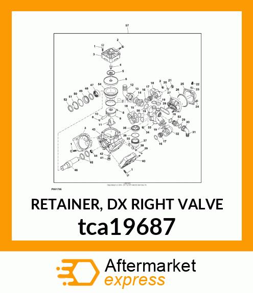 RETAINER, DX RIGHT VALVE tca19687