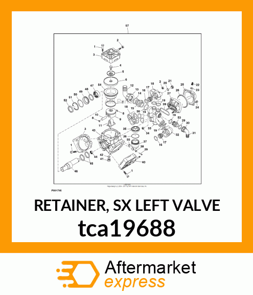 RETAINER, SX LEFT VALVE tca19688