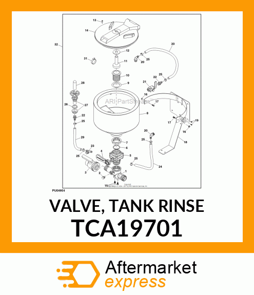 VALVE, TANK RINSE TCA19701