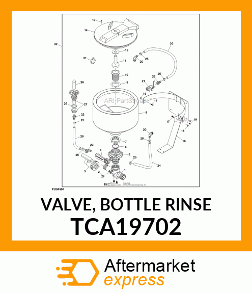 VALVE, BOTTLE RINSE TCA19702