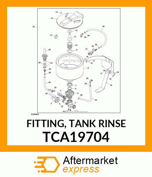 FITTING, TANK RINSE TCA19704