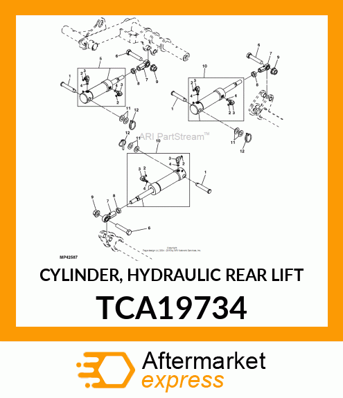 CYLINDER, HYDRAULIC REAR LIFT TCA19734