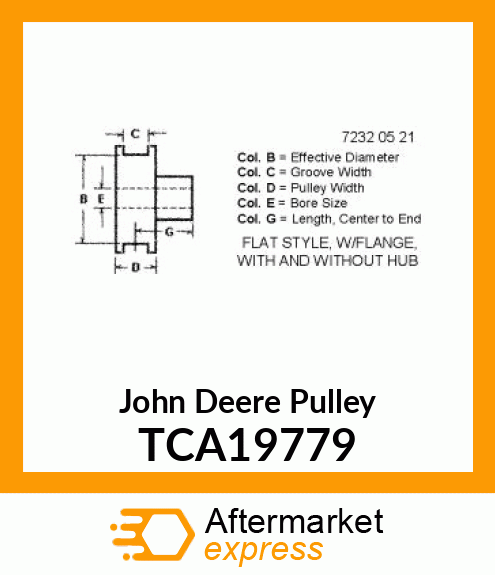 PULLEY, BACKSIDE IDLER (5" DIA) TCA19779