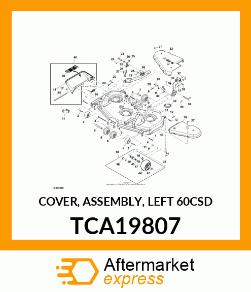 COVER, ASSEMBLY, LEFT 60CSD TCA19807