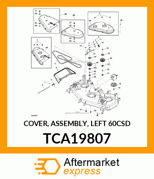 COVER, ASSEMBLY, LEFT 60CSD TCA19807