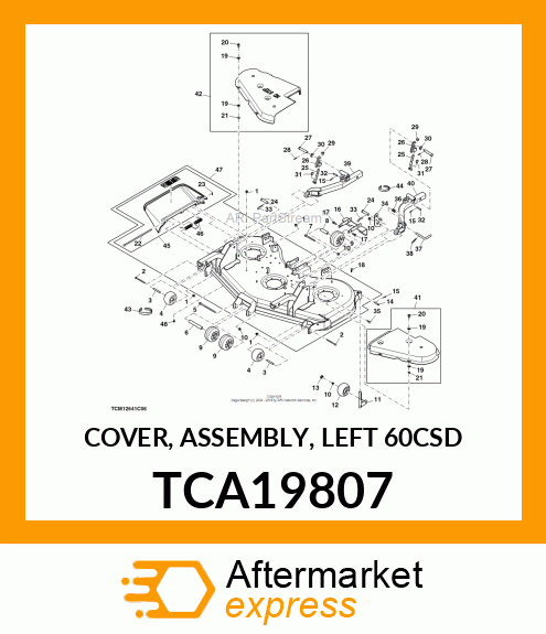 COVER, ASSEMBLY, LEFT 60CSD TCA19807