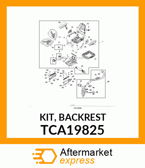 KIT, BACKREST TCA19825