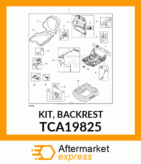 KIT, BACKREST TCA19825