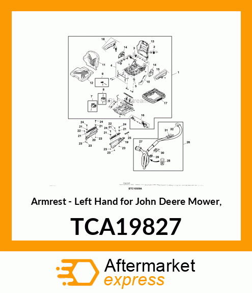 KIT, LHS ARMREST TCA19827