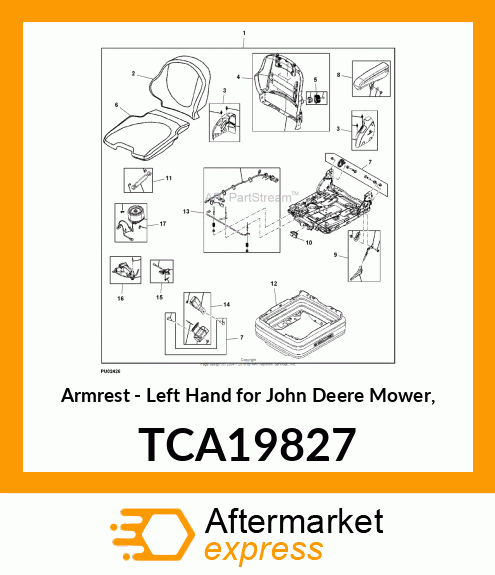 KIT, LHS ARMREST TCA19827