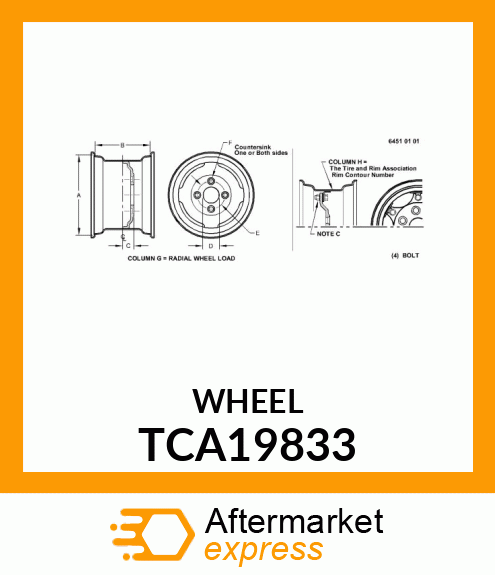 WHEEL TCA19833