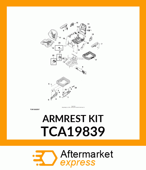 KIT, RHS ARMREST TCA19839