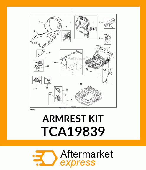 KIT, RHS ARMREST TCA19839