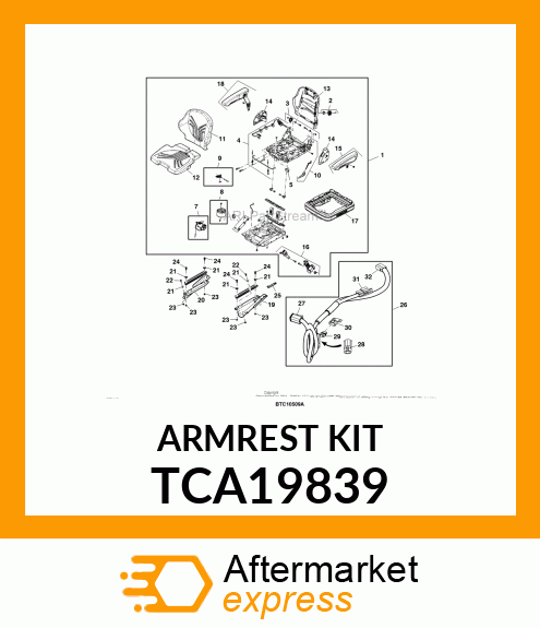 KIT, RHS ARMREST TCA19839