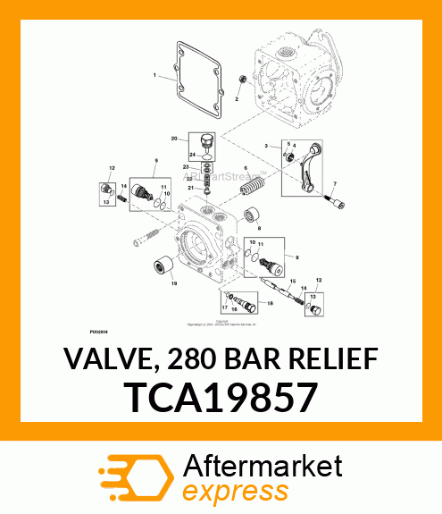 VALVE, 280 BAR RELIEF TCA19857