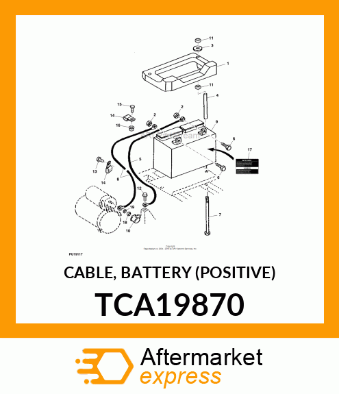 CABLE, BATTERY (POSITIVE) TCA19870