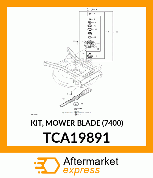 KIT, MOWER BLADE (7400) TCA19891