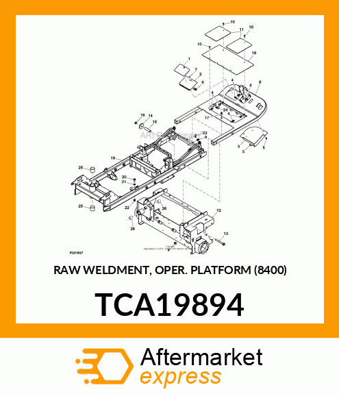 RAW WELDMENT, OPER. PLATFORM (8400) TCA19894