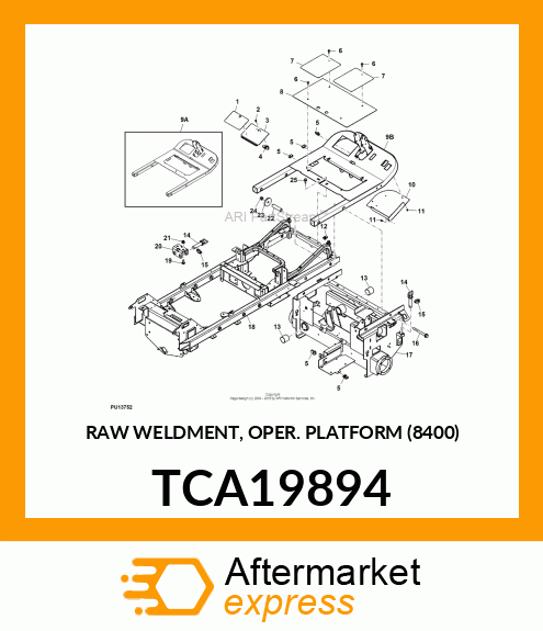 RAW WELDMENT, OPER. PLATFORM (8400) TCA19894