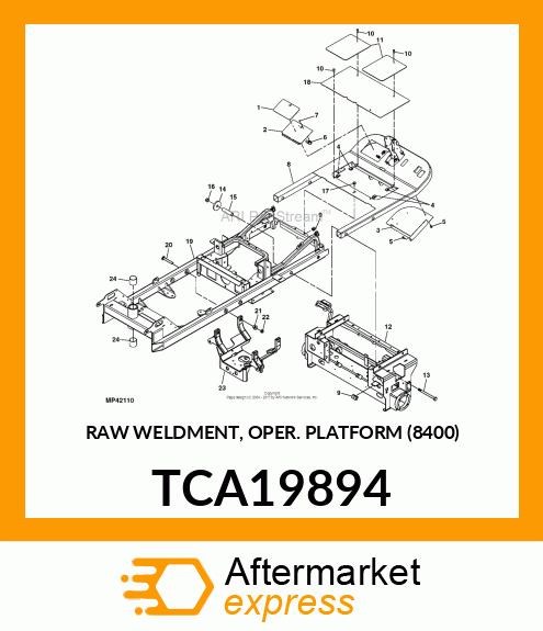 RAW WELDMENT, OPER. PLATFORM (8400) TCA19894