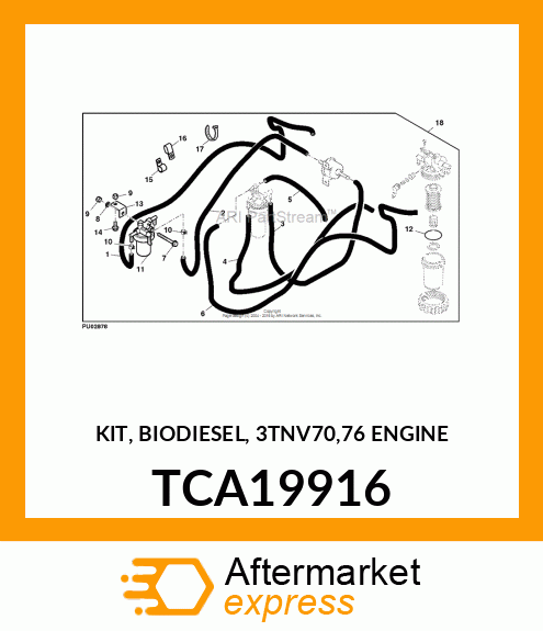 KIT, BIODIESEL, 3TNV70,76 ENGINE TCA19916