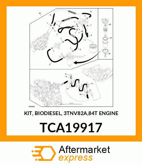 KIT, BIODIESEL, 3TNV82A,84T ENGINE TCA19917