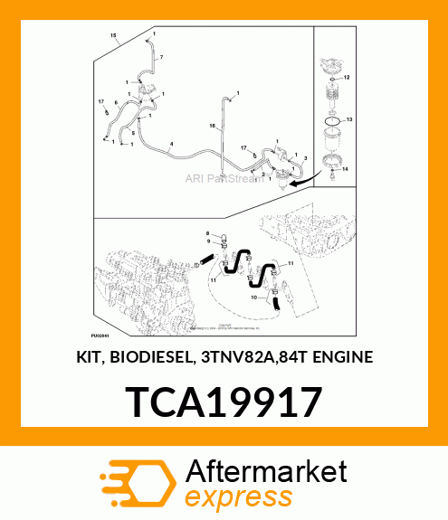 KIT, BIODIESEL, 3TNV82A,84T ENGINE TCA19917