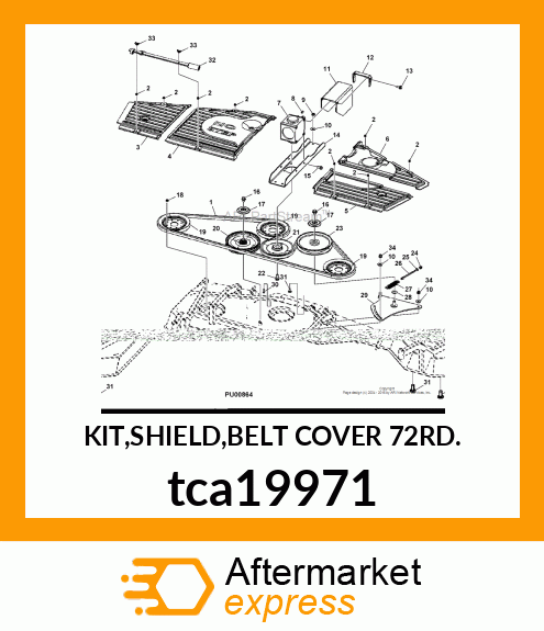 KIT,SHIELD,BELT COVER 72RD. tca19971