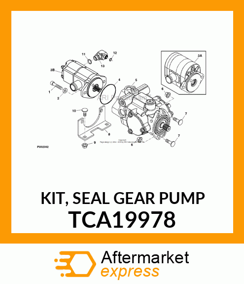 KIT, SEAL GEAR PUMP TCA19978