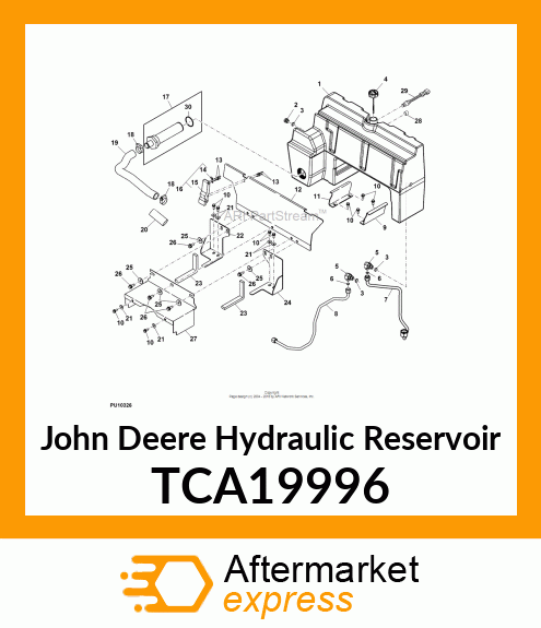 HYDRAULIC RESERVOIR, WITH INSERTS TCA19996