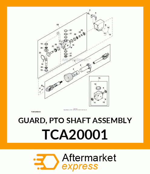 GUARD, PTO SHAFT ASSEMBLY TCA20001