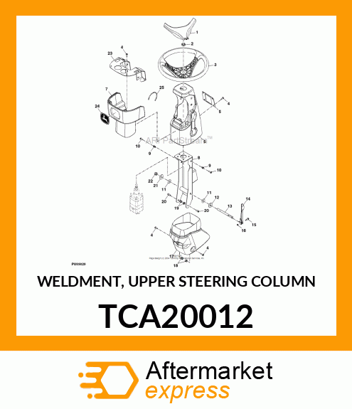 WELDMENT, UPPER STEERING COLUMN TCA20012