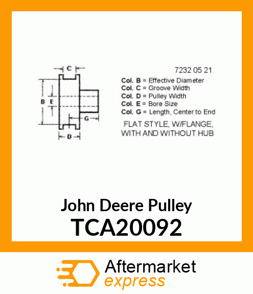 PULLEY, BACKSIDE IDLER (5" DIA) TCA20092