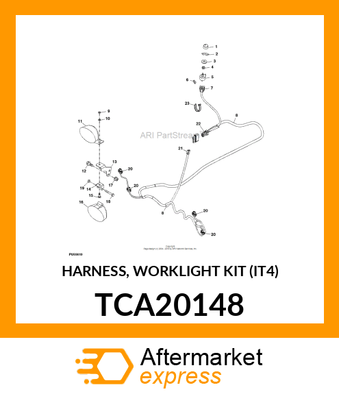 HARNESS, WORKLIGHT KIT (IT4) TCA20148