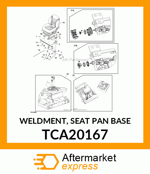 WELDMENT, SEAT PAN BASE TCA20167