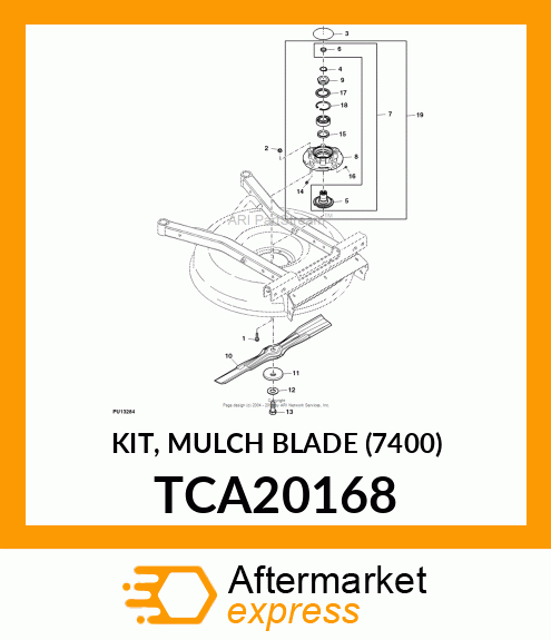 KIT, MULCH BLADE (7400) TCA20168