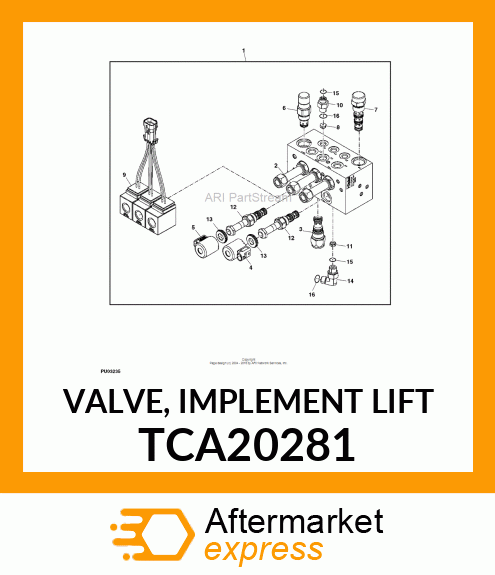 VALVE, IMPLEMENT LIFT TCA20281