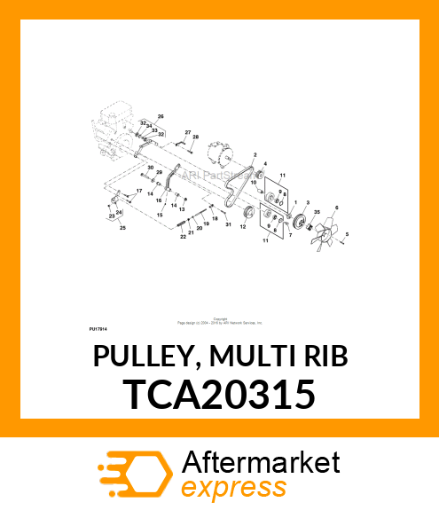 PULLEY, MULTI RIB TCA20315