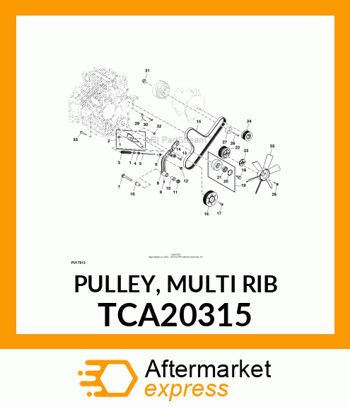 PULLEY, MULTI RIB TCA20315