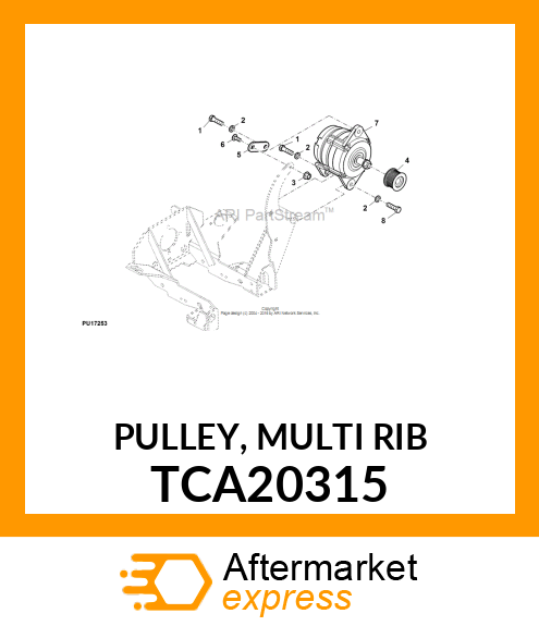 PULLEY, MULTI RIB TCA20315