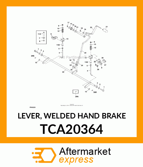 LEVER, WELDED HAND BRAKE TCA20364