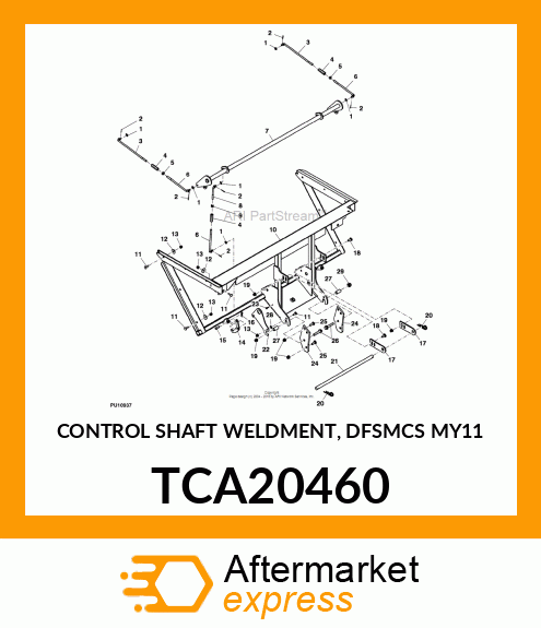 CONTROL SHAFT WELDMENT, DFSMCS MY11 TCA20460